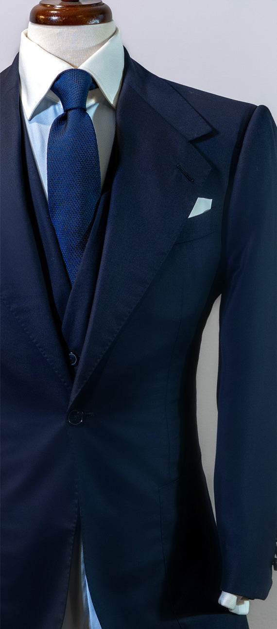 The Midnight Blue Single Breasted Three Piece Suit