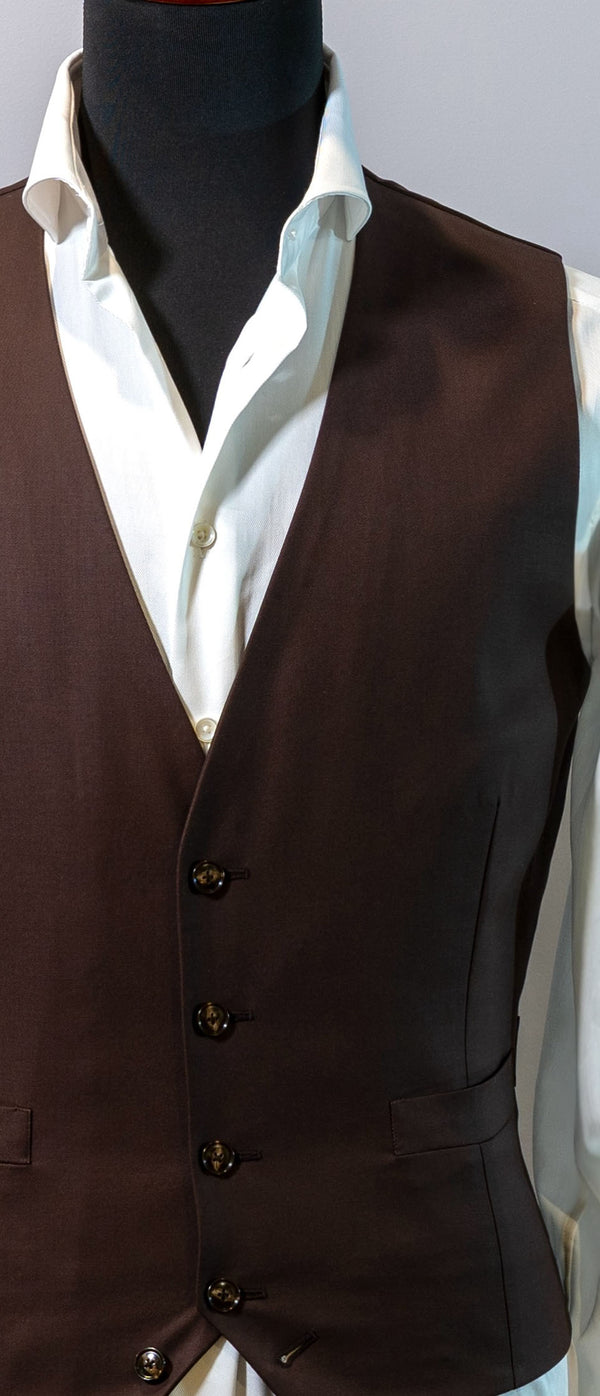 The Chocolate Brown Single Breasted Waistcoat
