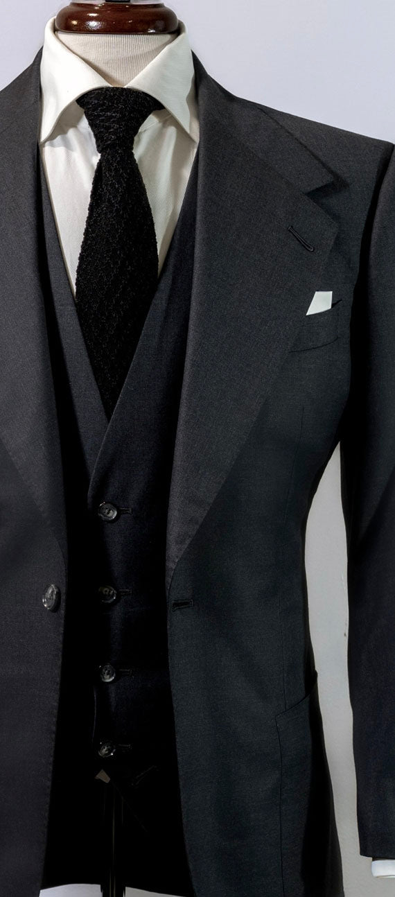 The Charcoal Grey Single Breasted Three piece Suit