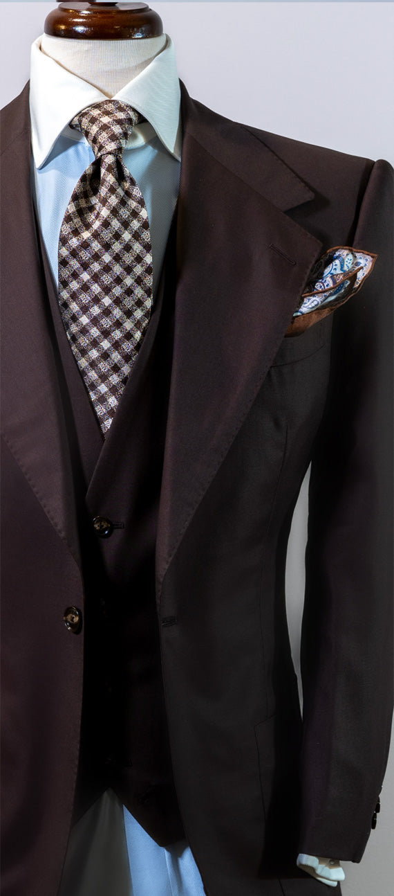 The Chocolate Brown Single Breasted Three Piece Suit