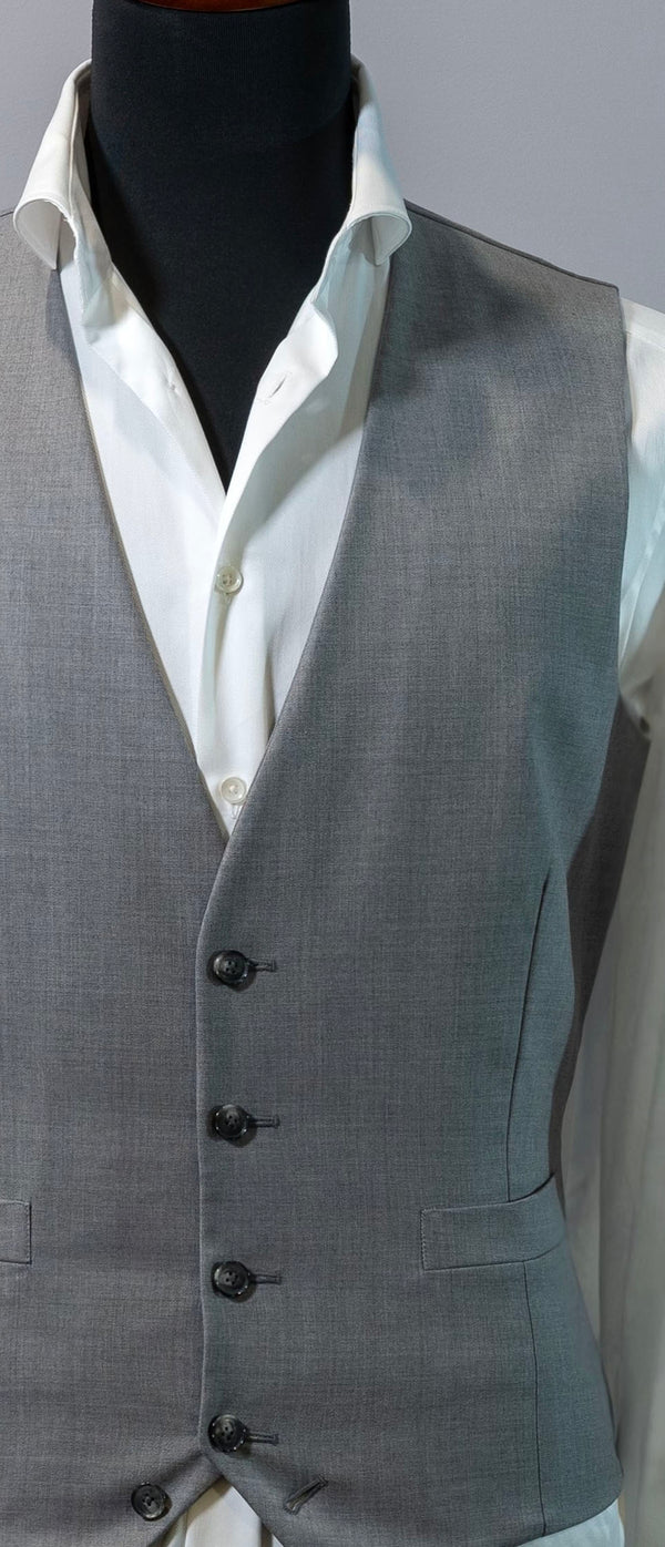 The Steel Grey Single Breasted Waistcoat