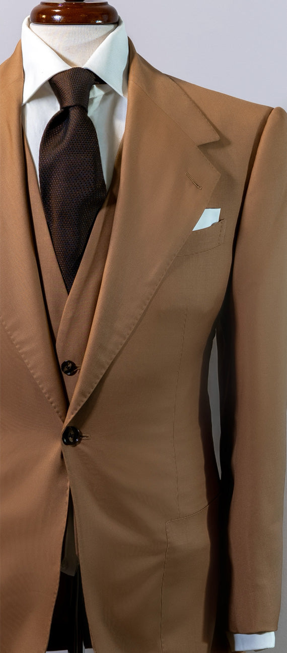 tobacco brown suit The Tobacco Single Breasted Three Piece Suit tobacco brown suit The Tobacco Single Breasted Three Piece Suit