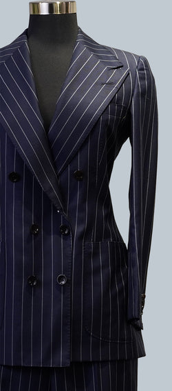 Navy All-Season Pinstripe Jacket
