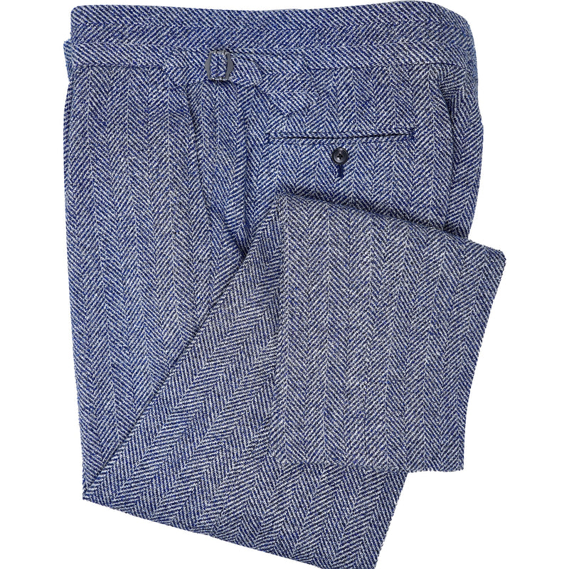 Cozy Blue Herringbone Trouser