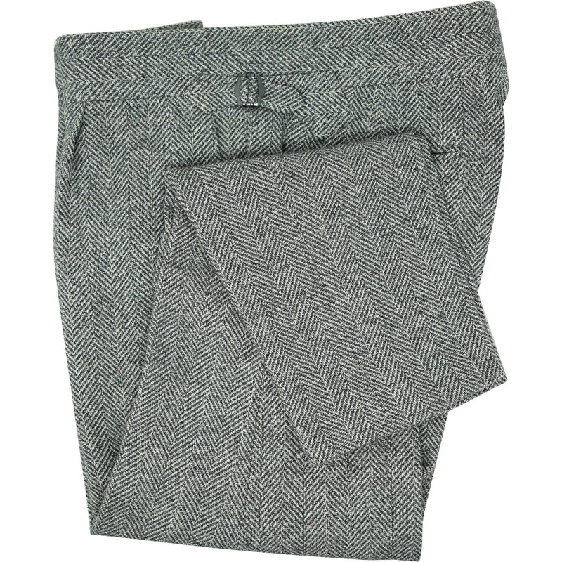 Cozy Grey Herringbone Trouser