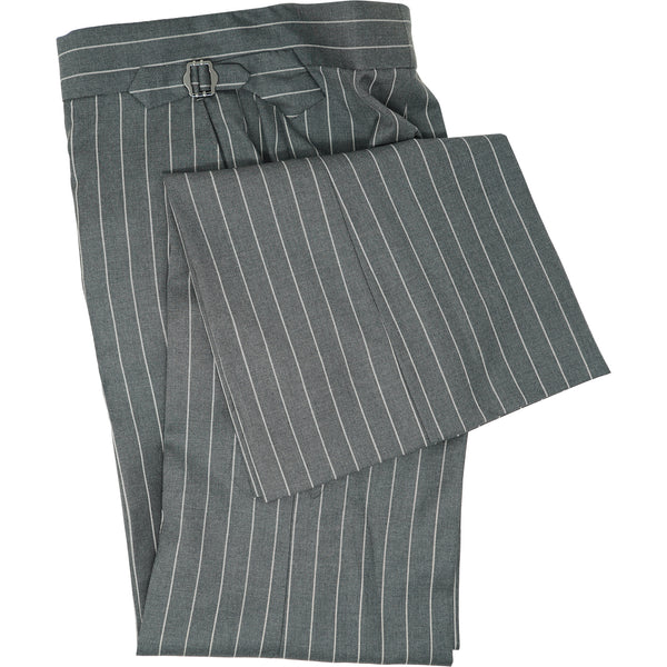 Charcoal Flannel Pinstripe Trouser