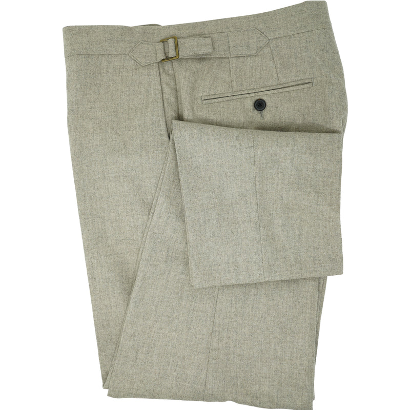 Wool Flannel Trousers  Plaid  Tan Cream  Navy P941  Mens Clothing  Traditional Natural shouldered clothing preppy apparel