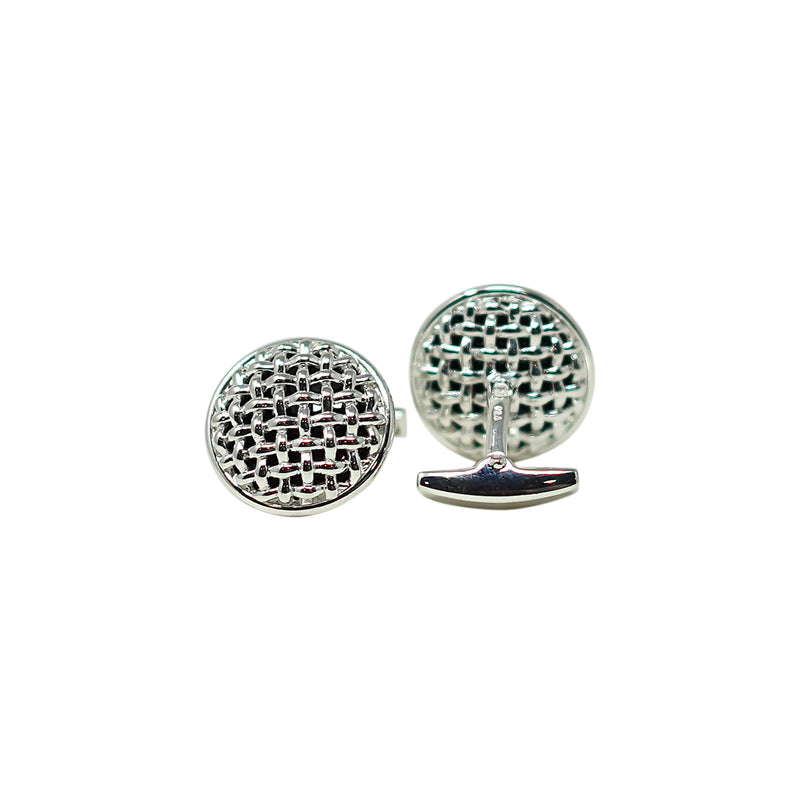 Basket weave with Black Jade Cufflinks