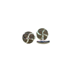 Grey Chalcedony knob  Cufflinks