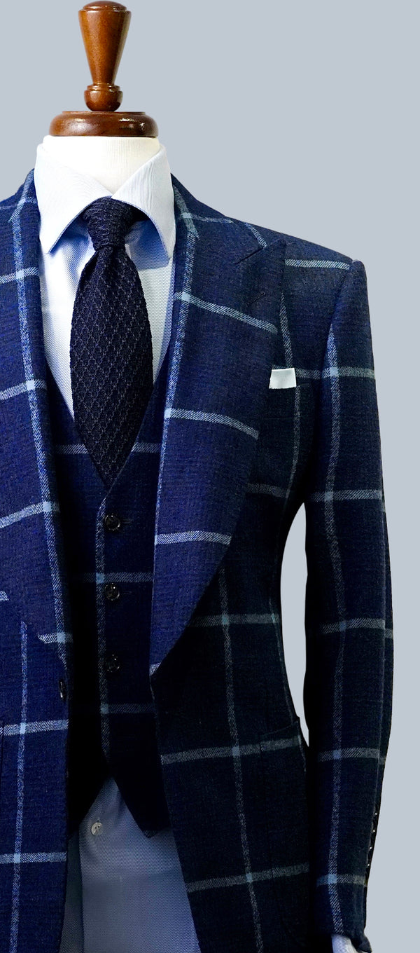 Blue windowpane Flannel