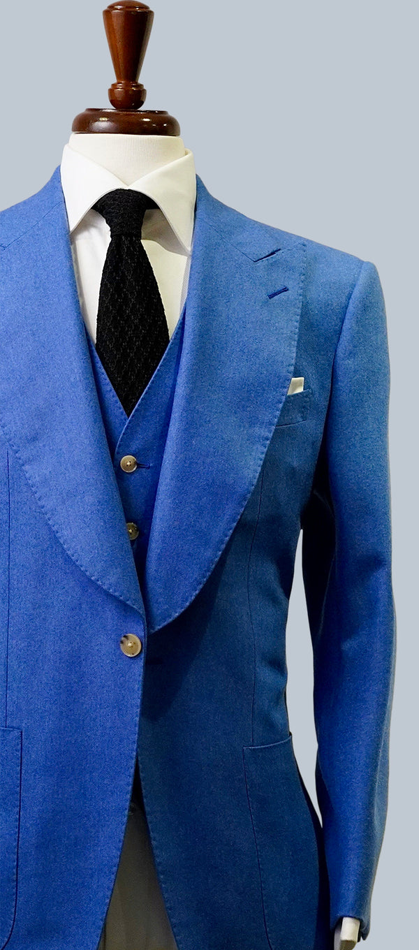 Azure Flannel Suit