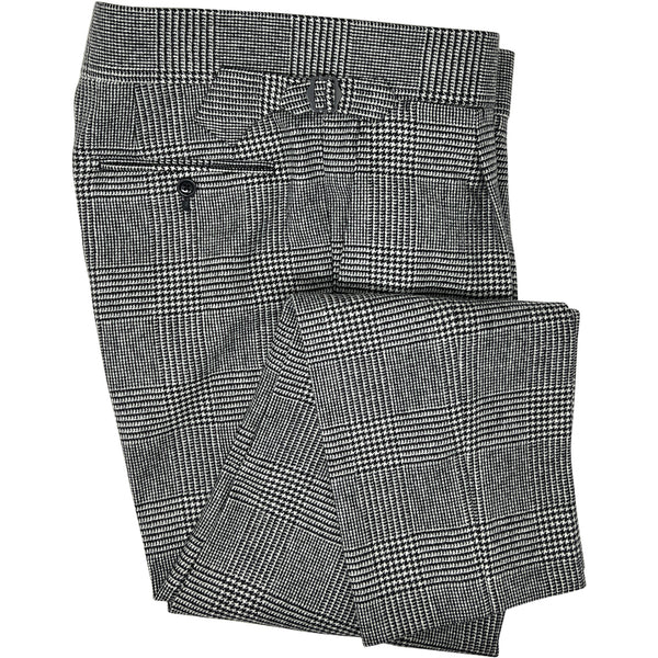 Black and white plaid trouser