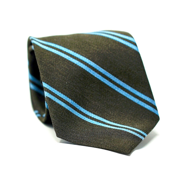 Brown & Blue Stripe Tie