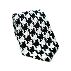 Black & White Large Houndstooth Tie