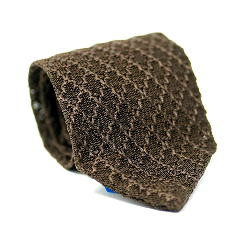 Brown Knit Tie