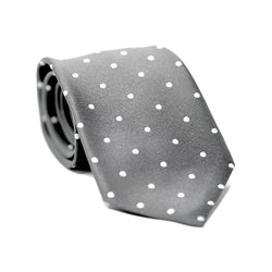Grey Polka Dot Tie