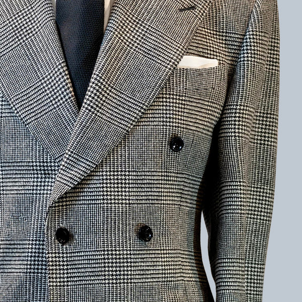 Black and white Plaid Suit