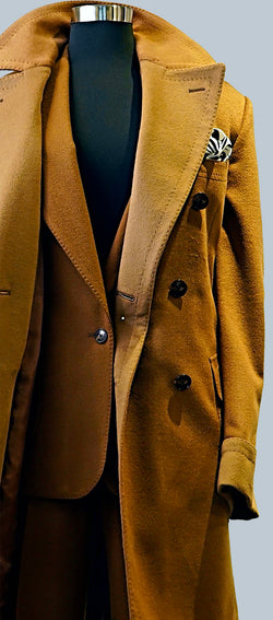 Camel Wool and Cashmere Overcoat
