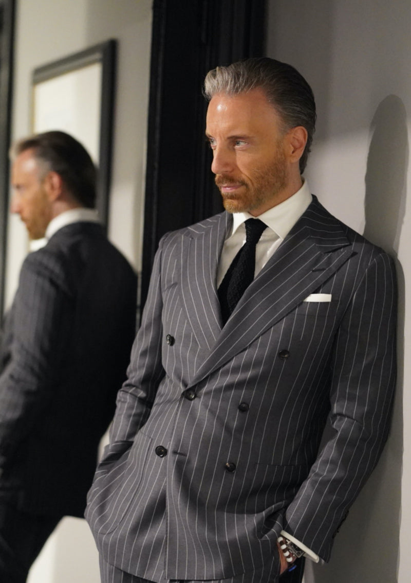 Charcoal Grey Pinstripe Suit
