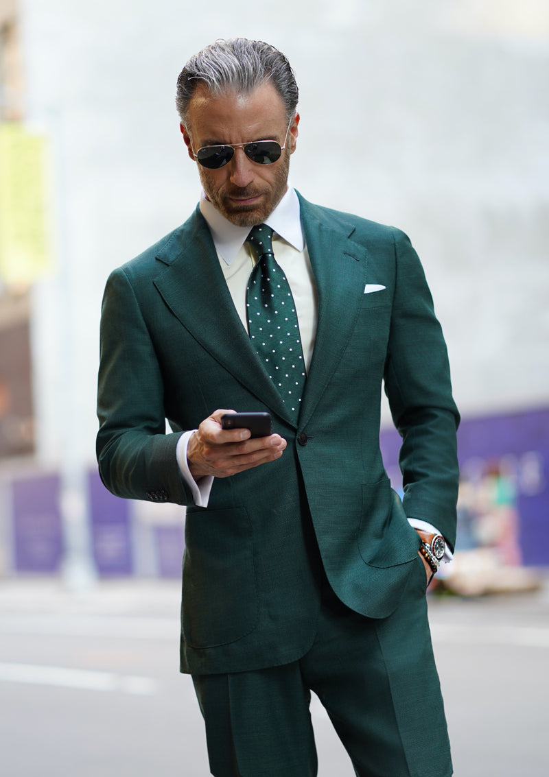 Forest Green Mesh Suit