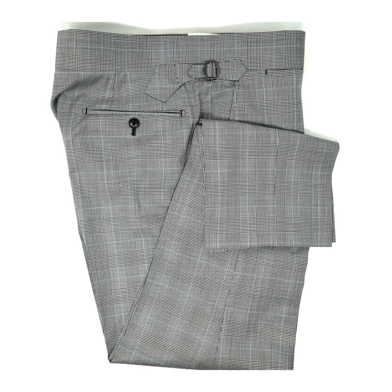 Grey Glenplaid Pale Blue Trousers – Christopher Korey Collective