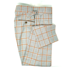 Grey Rust Windowpane Trousers