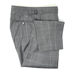 Grey Windowpane Trousers