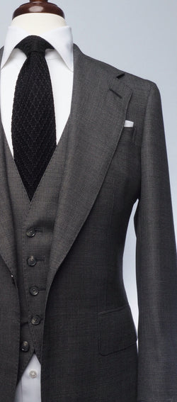Gunmetal Grey Tick Weave Suit