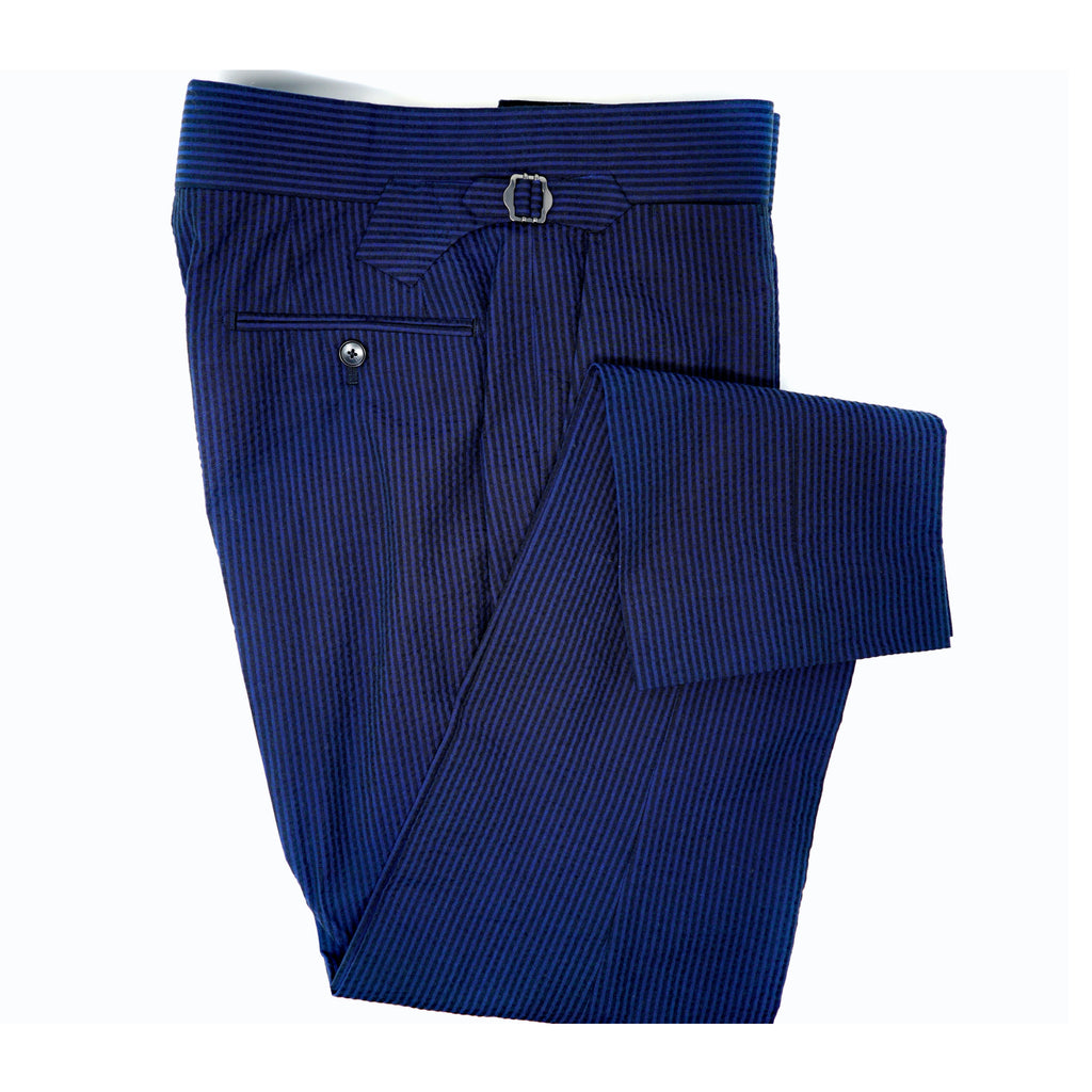 Navy Blue Pinstripe Suit – Christopher Korey Collective