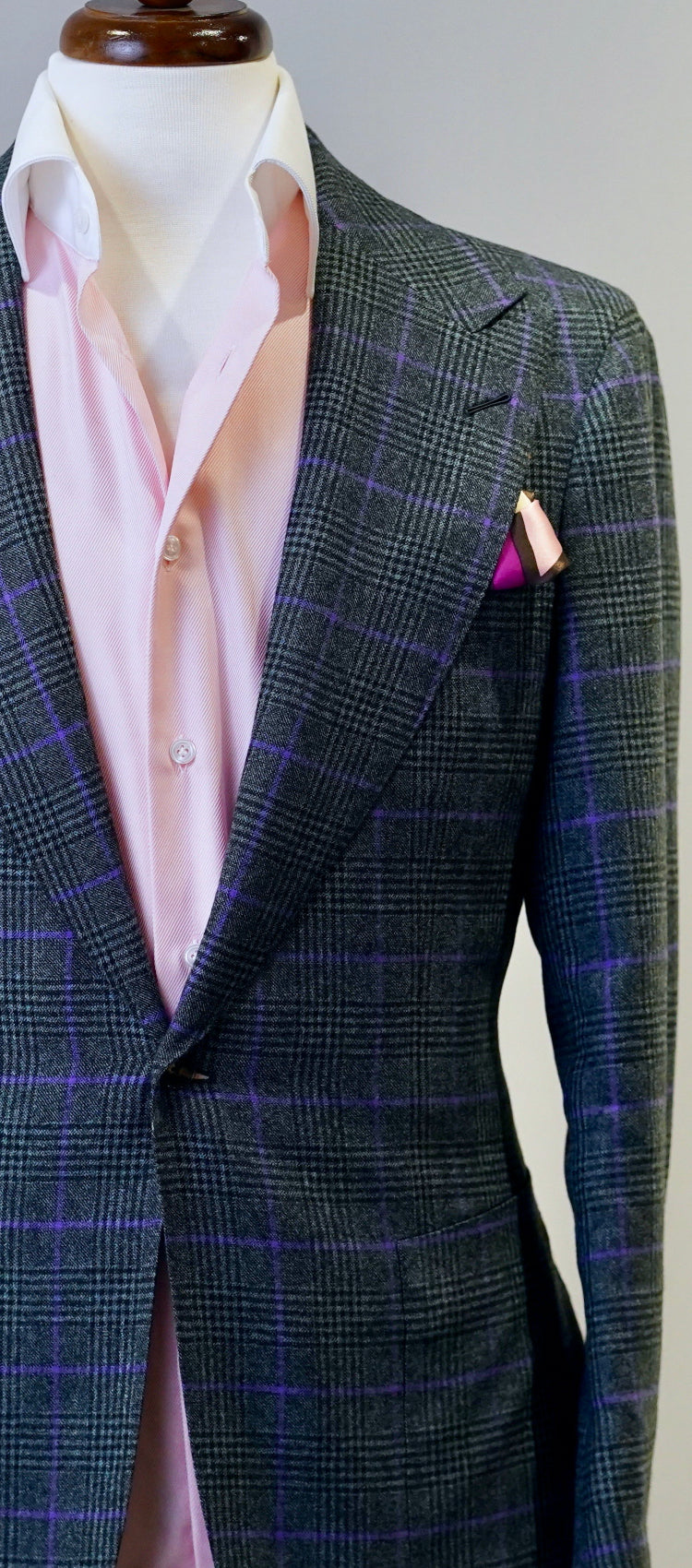 Soft Forest Green & Lavender Plaid Jacket