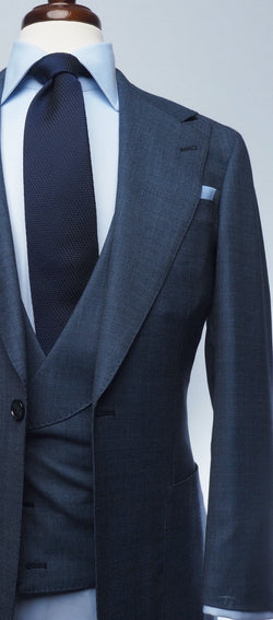 Southern Blue Tick Weave Suit