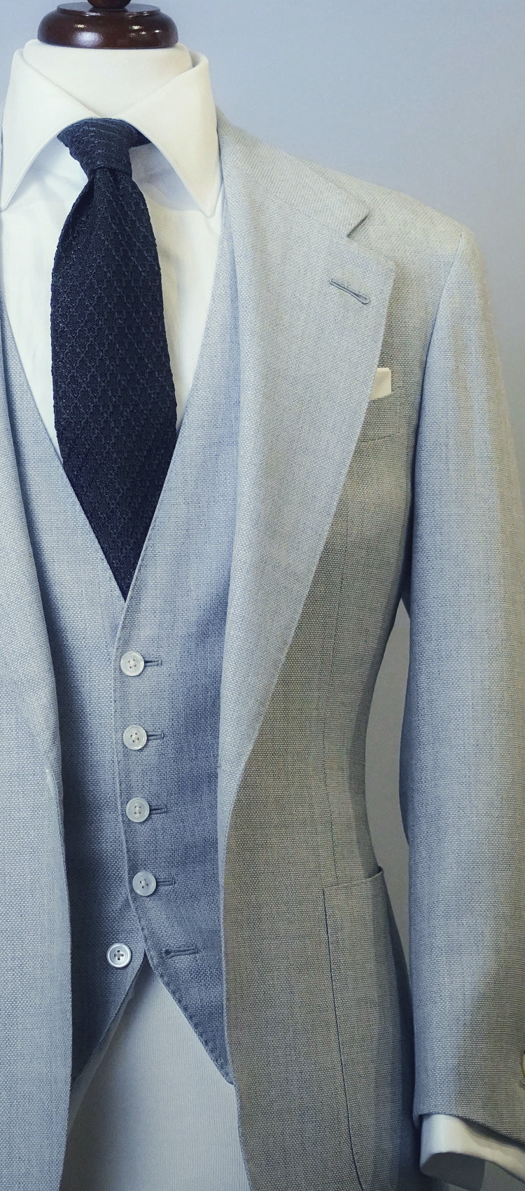 Grey reception wear coat suit in suede - G3-MCO1291