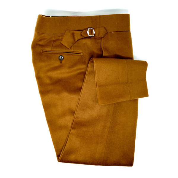 Whiskey Brown Flannel Trousers