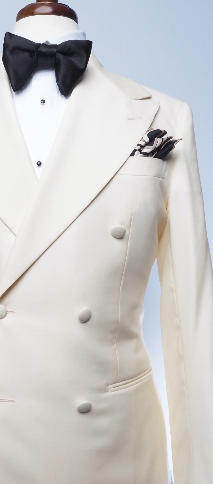 White double breasted tuxedo jacket - Made in Italy